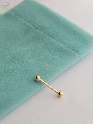Imagem de Piercing de Orelha Reto Bolinha Ouro 18k - 0.28
