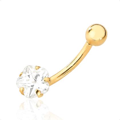 Imagem de Piercing De Umbigo Com Zircônia Ouro 18k