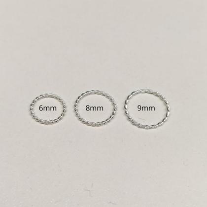 Imagem de Piercing Nariz Argola Trançada em Prata 925