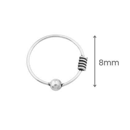 Imagem de Piercing Nariz Septo Prata 925 Legítima Argolinha 10mm Helix