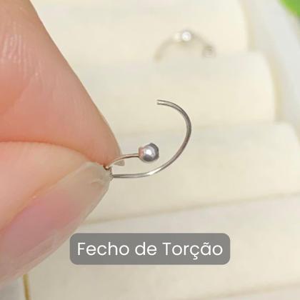 Imagem de Piercing Nariz Septo Prata 925 Legítima Argolinha 10mm Helix