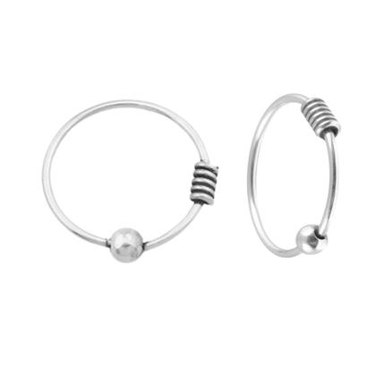 Imagem de Piercing Nariz Septo Prata 925 Legítima Argolinha 10mm Helix