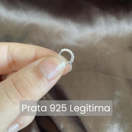 Imagem de Piercing Nostril Cravejado Fino Prata legitíma 925 delicado