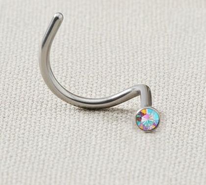 Imagem de Piercing Nostril para Nariz Aço Cirúrgico Pedra Furta Cor