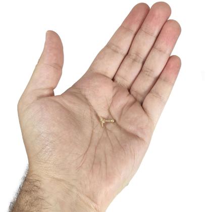 Imagem de Piercing Orelha Tragus Cartilagem Ouro 18k Beija Flor Zircônia PC0302