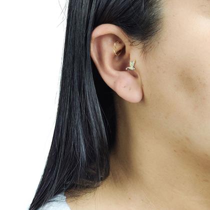 Imagem de Piercing Orelha Tragus Cartilagem Ouro 18k Beija Flor Zircônia PC0302