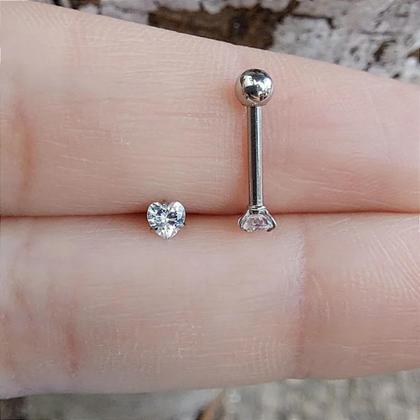 Imagem de Piercing Ponto De Luz Zircônia Coração