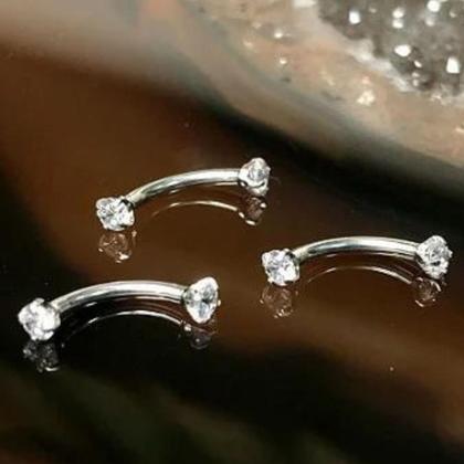 Imagem de Piercing sobrancelha umbigo labio com zircônia aço cirurgico