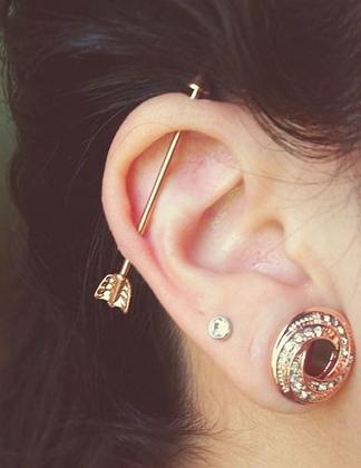 Imagem de Piercing Transversal Cartilagem Aço Cirúrgico