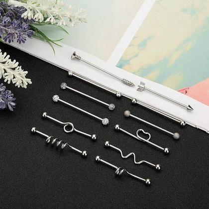 Imagem de Piercing Transversal Cartilagem Aço Cirúrgico