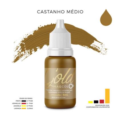 Imagem de Pigmento Mag Color Gold 5ml Micropigmentação - 2 Unidades