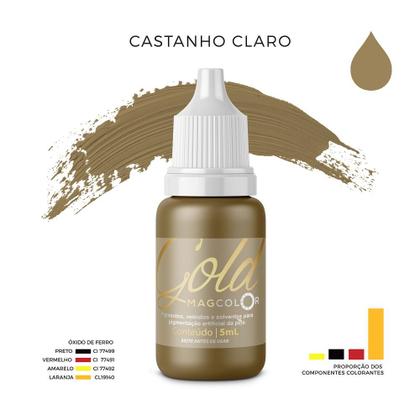 Imagem de Pigmento Micropigmentação Mag Color Gold 5ml - Castanho Claro