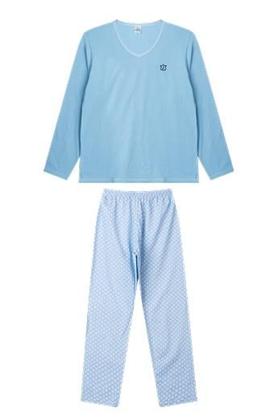Imagem de Pijama 100% Algodão Masculino Adulto Manga Longa e Calça Jucatel Roupa De Dormir