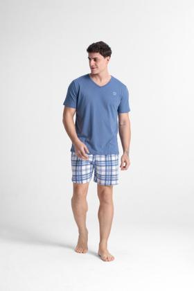 Imagem de Pijama Adulto Masculino Camiseta E Shorts 100 Algodão