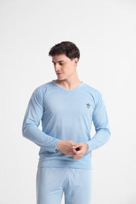Imagem de Pijama Adulto Masculino Longo Camisa e Calça Comprida