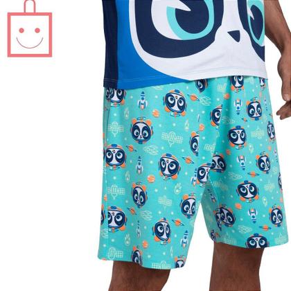 Imagem de Pijama Adulto Masculino Teen Manga Curta Panda Puket 030602668