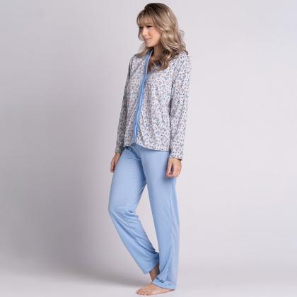 Imagem de Pijama Amamentação Longo Pós Cirúrgico Estampado