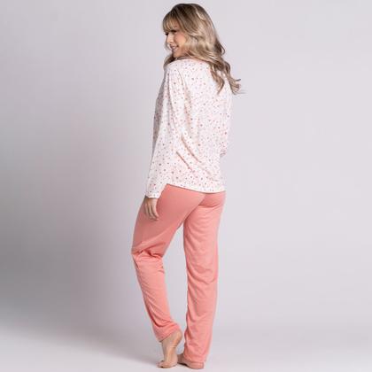 Imagem de Pijama Amamentação Longo Pós Cirúrgico Estampado