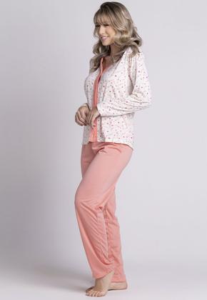 Imagem de Pijama Amamentação Longo Pós Cirúrgico Estampado