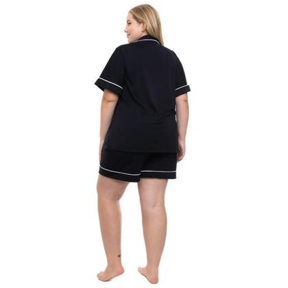 Imagem de Pijama Americano Curto Preto Sepie 600 Plus Size