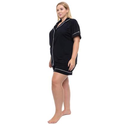 Imagem de Pijama Americano Curto Preto Sepie 600 Plus Size