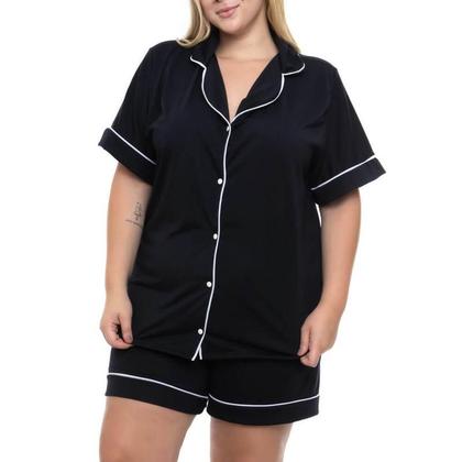 Imagem de Pijama Americano Curto Preto Sepie 600 Plus Size