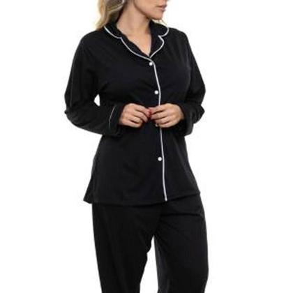 Imagem de Pijama Americano Longo Preto Sepie 620