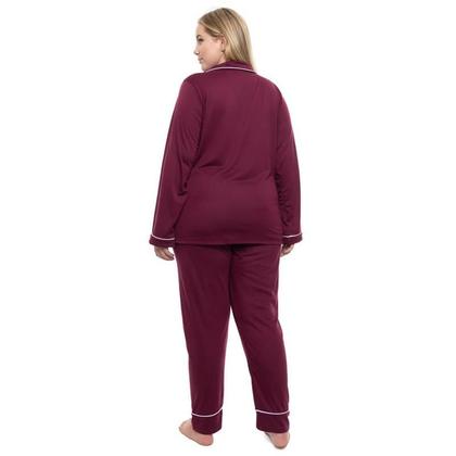 Imagem de Pijama Americano Longo Sepie 620  Plus Size Vermelho