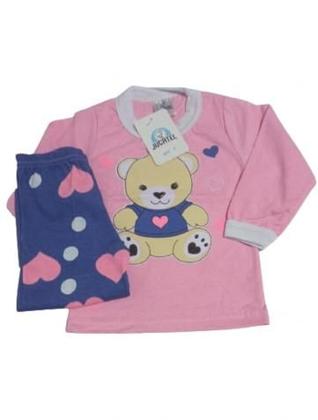 Imagem de Pijama Bebê Menina 100% Algodão Manga Longa Roupa De Dormir Infantil Conforto Feminino