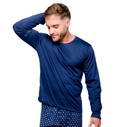 Imagem de Pijama Calça Estampa Poá Manga Longa Diones Frio Masculino