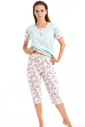 Imagem de Pijama capri floral feminino adulto