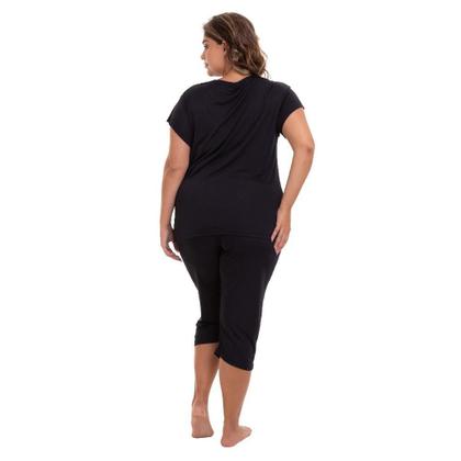 Imagem de Pijama Capri Liganete Preto Sepie 2470 Plus Size