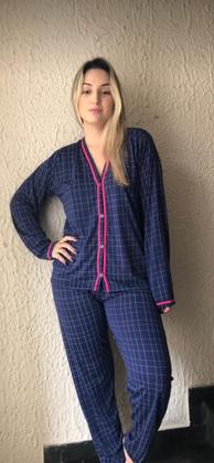 Imagem de Pijama Casal de Inverno Kit Combinando Masculino e Feminino