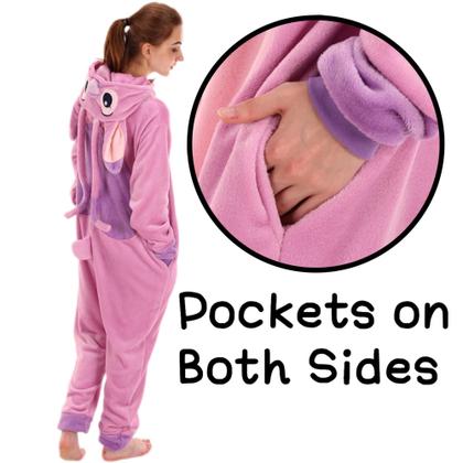 Imagem de Pijama COSUSKET Snug Fit unissex para adultos, flanela rosa