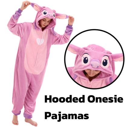 Imagem de Pijama COSUSKET Snug Fit unissex para adultos, flanela rosa