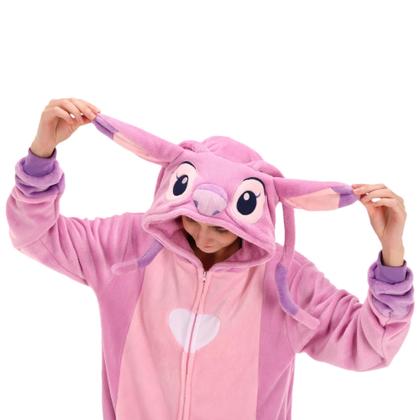 Imagem de Pijama COSUSKET Snug Fit unissex para adultos, flanela rosa