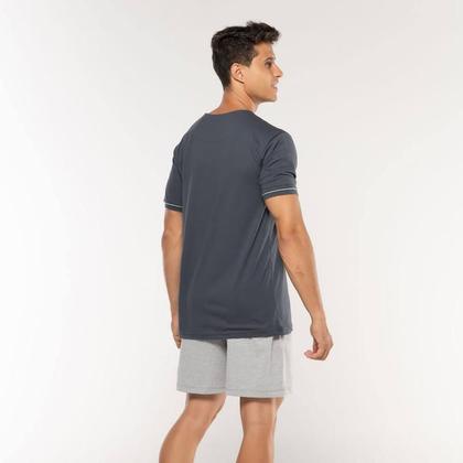 Imagem de Pijama Curto Chumbo/Mescla KPR 173003 100% Algodão