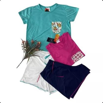 Imagem de Pijama Curto De Malha Suede