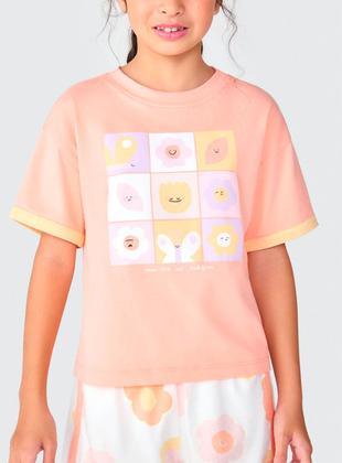 Imagem de Pijama Curto Hering 56L4 Infantil Estampado Algodão T. 06/14