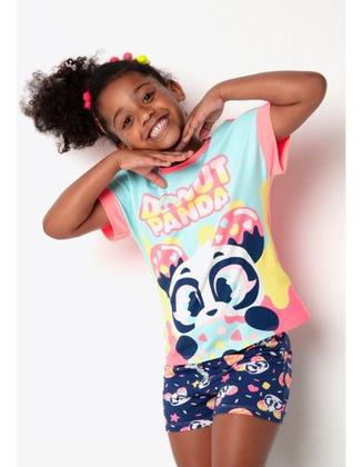 Imagem de Pijama Curto Kids Menina Viscolycra Panda Donuts Puket