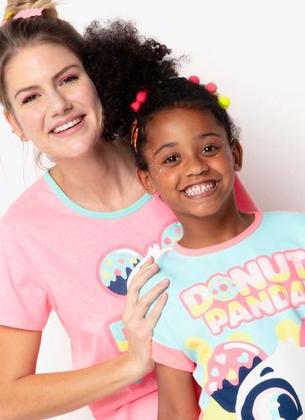 Imagem de Pijama Curto Kids Menina Viscolycra Panda Donuts Puket