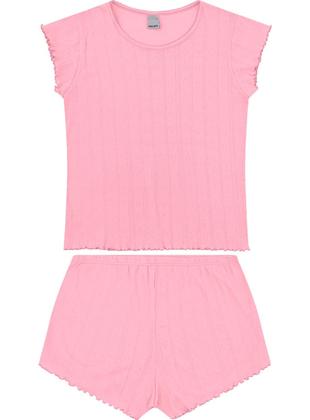 Imagem de Pijama Curto Malwee 1000122387 Feminino Fru Fru Algodão T. P/GG