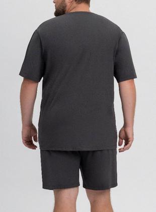 Imagem de Pijama Curto Mensageiro Dos Sonhos 0131966M Masculino Plus Size Com Bolsos Algodão T. EG/EGG