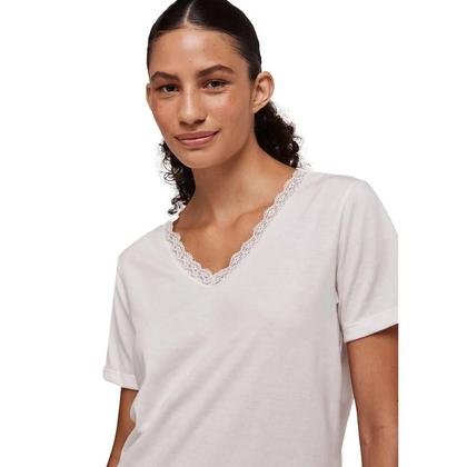 Imagem de Pijama Curto Off White Com Renda Hering 7CQD