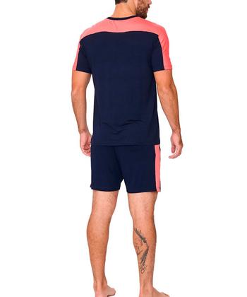 Imagem de Pijama Curto Podiun 258053 Masculino Recortes Viscolycra T. M/GG