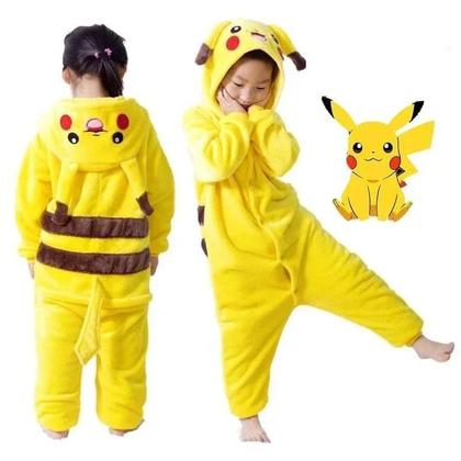 Imagem de Pijama De Flanela Para Crianças Com Estampa Do Pikachu, Macio E Quente, Fantasia De Cosplay, Roupa