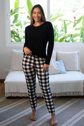 Imagem de Pijama De Frio Manga Longa Xadrez Empório Do Algodão
