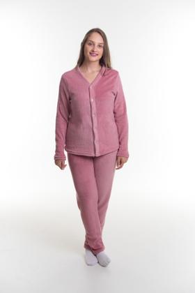 Imagem de Pijama de inverno com Botões Quentinho Feminino
