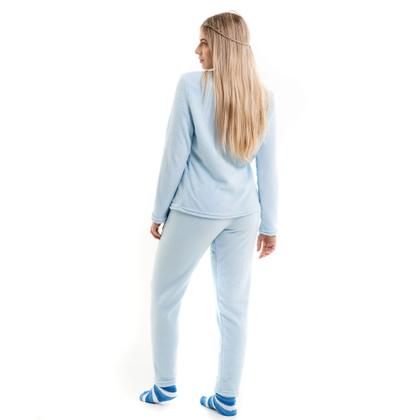 Imagem de Pijama De Inverno Plush Quentinho Pelinhos Tecido Mantinha Frio Inverno