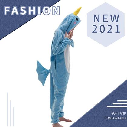 Imagem de Pijama de macacão COSUSKET Snug Fit, unissex, flanela para adultos